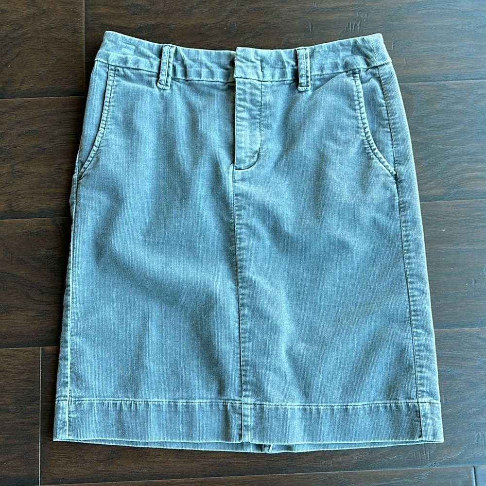 Vintage Eddie Bauer Gray  Corduroy Skirt Size 2